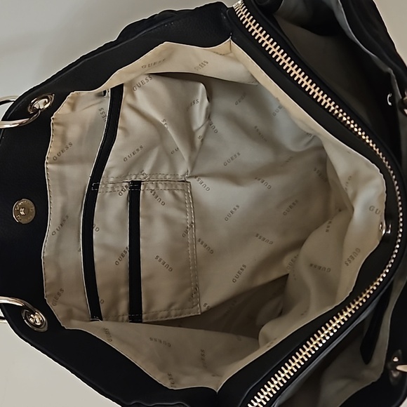 GUESS Black Quilted Sweet Candy Tote Shoulder Bag - Picture 8 of 13